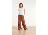 Smashed Lemon Stijlvolle wide-leg broek met gladde tailleband