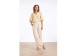 Smashed Lemon Wide leg pantalon met naaddetail