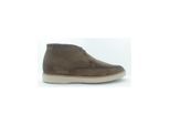 Giorgio 56414 taupe kleurige suède veterschoen met lichte rubber zool