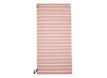 Regatta Gestreepte microvezel strandhanddoek (Seashell Roze/Wit)