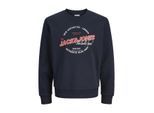 Jack & Jones Heren trui jjelogo sweatshirt logo print donker