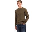 No Excess Pullover crewneck jacquard solid taupe