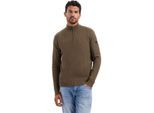 No Excess Pullover half zip rib variation taupe