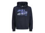 Jack & Jones Heren hoodie jjelogo logo print donker