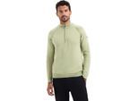 No Excess Pullover half zip high collar solid light moss
