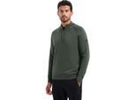 No Excess Pullover half zip high collar solid dark green