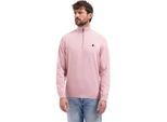 No Excess Pullover stand up collar half zip m light mauve