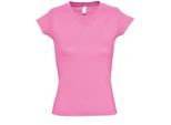 SOLS Dames/dames Maan V Hals T-Shirt met korte mouwen (Orchideeënroze)