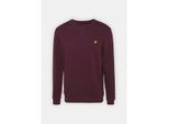 Lyle and Scott Cotton merino crew neck bordeaux