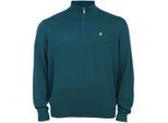 Lyle and Scott Cotton quater zip jumper petrol