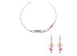 Orphelia 'Oviva' Kinder 925 Sterling Zilveren Set: Armband + Oorbellen - Zilver SET-7137/1
