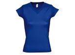 SOLS Dames/dames Maan V Hals T-Shirt met korte mouwen (Koningsblauw)
