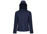 Regatta Venturer Jas met Kap en Zachte Shell Jas voor heren (Marine/Navy)