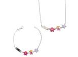 Orphelia 'Dahlia' Kinder 925 Sterling Zilveren Set: Armband + Colier - Zilver SET-7147
