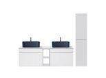 BADMÖBEL 140cm Zelie 2er-Set Weiß