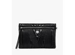 MCM Kissen Reissverschluss-Pouch aus Nylon mit gestepptem „M"-Motiv MXZGSKS01BK001