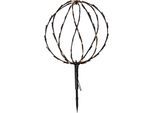 Dekolicht "Außendekoration Sphere", schwarz, H:44cm Ø:30cm, PARFORCE TRADITIONAL HUNTING, Leuchten, abnehmbarer Erdspieß, Haken zum Aufhängen, Batteriebetrieb, Timer