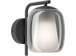 EGLO Wandleuchte "CIAMPINO Wandlampe - Stahl - E27 - 1X28W - IP20", grau (schwarz), 1, H: 22cm, 1 Stk., Leuchten, Wandstrahler, Wandspot, Wohnzimmer, Flur, L15 x H22 x AL22 cm, Wandleuchte