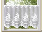 Scheibengardine WECKBRODT "Mara", weiß, B:150cm H:70cm, Polyester, Gardinen, Bistro, Gardine, Store, floral