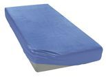 Spannbettlaken BELLANA "bellana Melone, 100% Baumwolle, Jersey, bügelfrei", blau (mittelblau), L:200cm, Mako-Jersey, Obermaterial: 100% Baumwolle, Bettlaken, Spannbettlaken, reine Baumwolle, Spannbetttuch für Matratzen bis 25cm Höhe