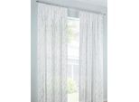 Gardine HEINE HOME Gr. 4, silber (silberfarben), B:140cm H:245cm, Polyester, Gardinen, Gardine