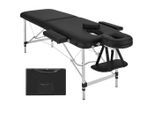 tectake Massageliege, Schwarz, Metall, 60x89x205 cm, Freizeit, Wellness, Körperpflege, Wohlfühlprodukte