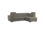 Ondega , Braun , Textil , L-Form , 251x183 cm , Made in Europe , Bettkasten erhältlich, Liegefunktion, Schlafen auf Sitzhöhe, Bettfunktion erhältlich, Rücken echt , Wohnzimmer, Sofas & Couches, Schlafsofas, Ecksofas mit Schlaffunktion