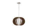 Eglo , Braun, Weiß , Holz, Metall, Glas , massiv , Kugel , 130 cm ,