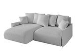 ECKSOFA Ottomane links ONESK-L -v1 216x177x72 Hellgrau Bouclé
