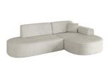 ECKSOFA Ottomane Rechts MARI-L1 - 243x171x79 cm Creme Cord