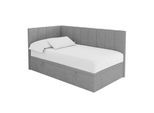 EINZELBETT Jugendbett mit Bettkasten Rechts, mit Matratze - LOVY 100x200 Grau