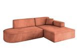 ECKSOFA Ottomane Rechts IREA-L1-v4 - 232x165x77 cm Apricot