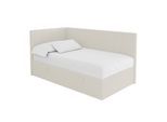 EINZELBETT Jugendbett mit Bettkasten Rechts, ohne Matratze - LOVY 80x200 Beige