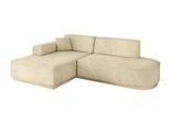 ECKSOFA Ottomane Links IREA-L1 - 232x165x80 cm Beige