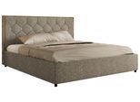 POLSTERBETT LARINO CLASSIC 180/200 - Grau Strukture - Schaum-Matratze