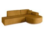 ECKSOFA Ottomane Rechts ARRIO-L1 - 243x171x83 cm Senfgelb