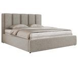 POLSTERBETT SAVINO CLASSIC 180/200 - Hellgrau Struktur - Pocket-Matratze
