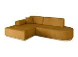 ECKSOFA Ottomane Links IREA-L1 - 232x165x80 cm Senfgelb