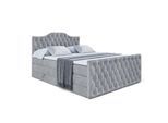 BOXSPRINGBETT VILA-1-Z KING - 180x200 - H3/H4 - Grau