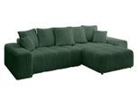 ECKSOFA Ottomane rechts ENIL-L 297x189x68 Grün Cord