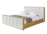 POLSTERBETT mit Bettkasten, Fußteil und Lattenrost, Boxbett ohne Matratze - ENZO7-Z 120x200 Weiß