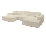WOHNLANDSCHAFT IREA-U1-v3 - 301x165x77 cm Beige