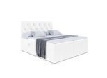 BOXBETT mit Matratze H4 und Lattenrost - MIRAGE - 180x200 - H4 - Schwarz Hochglanz