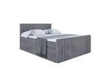 BOXSPRINGBETT IDRIKO-Z KING - 120x200 - H3/H4 - Dunkelgrau
