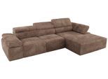 ECKSOFA RILASSO L Braun Cord - rechts