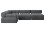 ECKSOFA modulares Sofa Mende-L2 - 285x190x70 cm Dunkelgrau Cord