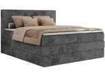 BOXSPRINGBETT TILIANO KING - 160/200 - Grau Cord - H4