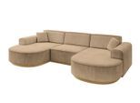 WOHNLANDSCHAFT MARI-U1-v2 - 303x171x83 cm Taupe Velours