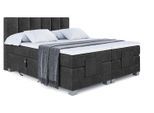 BOXSPRINGBETT elektrisch verstellbar mit 2 Matratzen H4/Taschenfederung AMEL EL 160 x 200 Schwarz