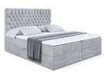 BOXBETT mit Matratze H4 und Lattenrost - SERENE - 200x200 - H4 - Grau